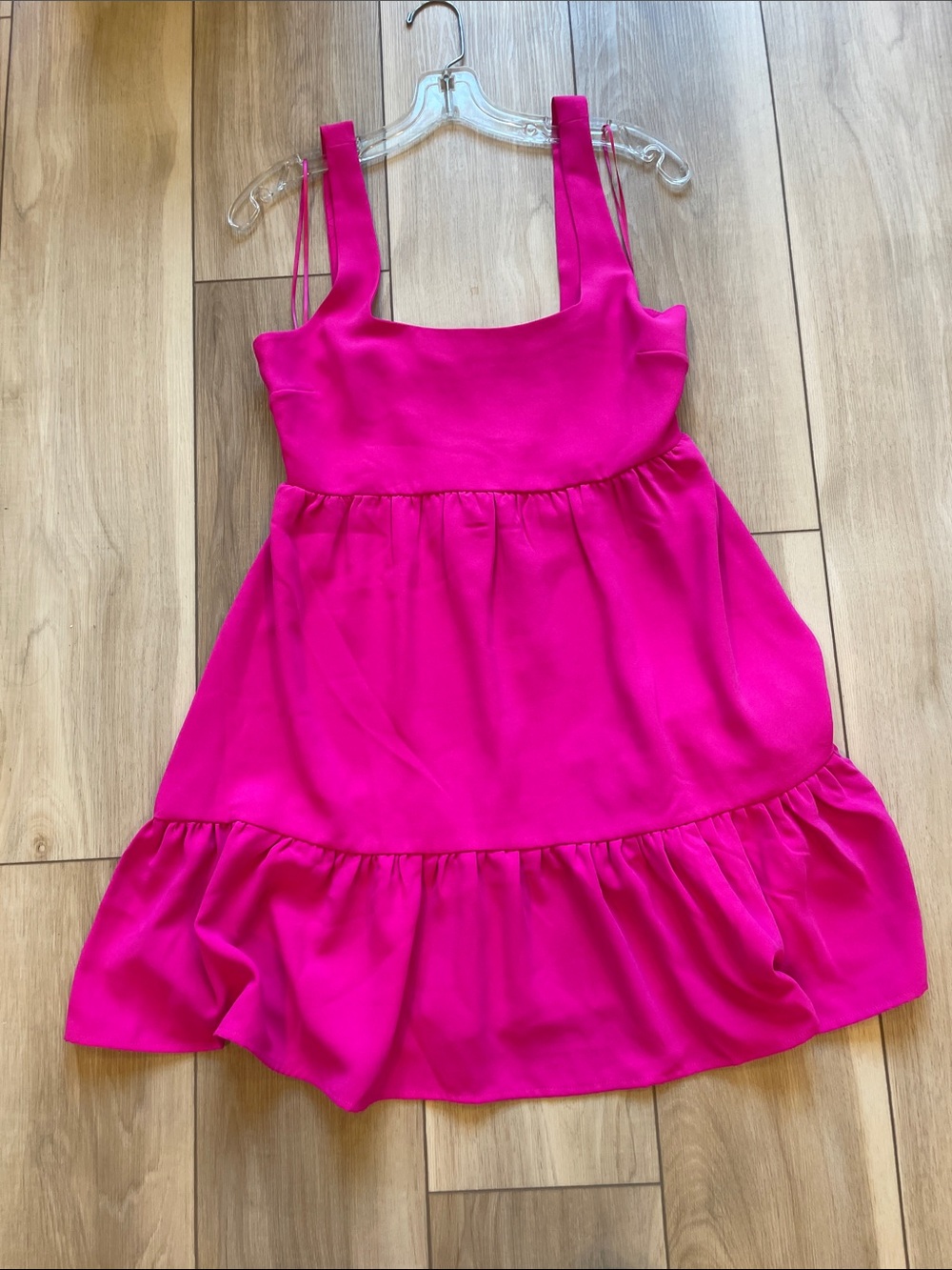 New Women’s Aqua Fuchsia Tiered Sundress - small Dress